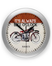 It's Always Bike O'clock - Clock For Bikers - Clock For Motorcycle Riders - Motorbike Rider Wall Clock front