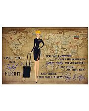 Once You Have Tasted Flight You Will Forever Walk The Earth With Your Eyes Turned Skyward Flight Attendant Poster - No Frame 17x11 24x16 36x24 Inches 17x11 Poster front