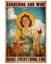 Gardening And Wine Make Everything Fine Poster - Poster For Gardeners - Gardener Birthday Xmas Gift - Home Decor - Wall Art - No Frame 11x17 Poster front