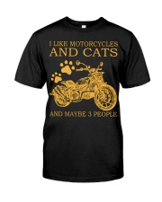 I Like Motorcycle And Cats And Maybe 3 People Shirt - Shirt For Motorcycle Lovers - Motorbike Lover Birthday Xmas Gift Premium Fit Mens Tee tile