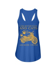 I Like Motorcycle And Cats And Maybe 3 People Shirt - Shirt For Motorcycle Lovers - Motorbike Lover Birthday Xmas Gift Ladies Flowy Tank tile