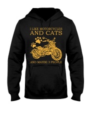 I Like Motorcycle And Cats And Maybe 3 People Shirt - Shirt For Motorcycle Lovers - Motorbike Lover Birthday Xmas Gift Hooded Sweatshirt tile