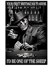 Your First Mistake Is To Assume I'd Be One Of The Sheep Poster - Skeleton Smoking Playing Cards Vintage Art Picture - Wall Art Decor - No Frame 11x17 Poster front