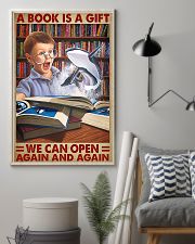 A Book Is A Gift We Can Open Again And Again Poster - Boy Reading Book Vintage Art Picture - Wall Art Decor - No Frame 11x17 Poster lifestyle-poster-1