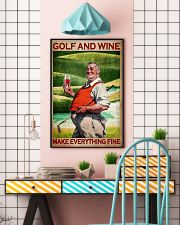 Golf And Wine Make Everything Fine Poster - Poster For Wine Loving Golfers - Wine And Golf Lover Birthday Xmas Gift - Home Wall Decor - No Frame 11x17 Poster lifestyle-poster-6
