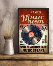 Name's Music Room When Words Fail Music Speaks Customized Poster - Home Decor - No Frame Full Size 11x17 16x24 24x36 Inches 11x17 Poster lifestyle-poster-3
