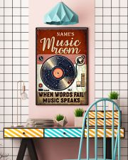 Name's Music Room When Words Fail Music Speaks Customized Poster - Home Decor - No Frame Full Size 11x17 16x24 24x36 Inches 11x17 Poster lifestyle-poster-6