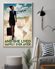 And She Lived Happily Ever After Poster - Flight Attendant Vintage Art Picture - Wall Art Decor - No Frame Full Size 11''x17'' 16''x24'' 24''x36'' 11x17 Poster lifestyle-poster-1