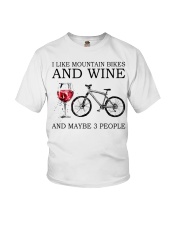I Like Mountain Bikes And Wine And Maybe 3 People Shirt - Shirt For Cycling And Wine Lovers - Size S To 6XL Youth T-Shirt tile