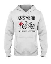 I Like Mountain Bikes And Wine And Maybe 3 People Shirt - Shirt For Cycling And Wine Lovers - Size S To 6XL Hooded Sweatshirt tile