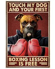 Touch My Dog And Your First Boxing Lesson Is Free Poster - Dog Boxer Vintage Art Picture - Wall Art Decor - No Frame 11x17 Poster front