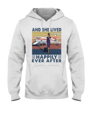 And She Lived Happily Ever After Shirt - Flight Attendant Vintage Art Hooded Sweatshirt tile