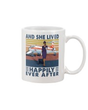 And She Lived Happily Ever After Shirt - Flight Attendant Vintage Art Mug tile