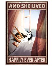 And She Lived Happily Ever After Poster - Girl Sleeping With Dog And Cat Vintage Art Picture - Wall Art Decor - No Frame 11x17 Poster front