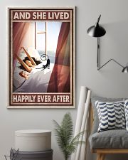 And She Lived Happily Ever After Poster - Girl Sleeping With Dog And Cat Vintage Art Picture - Wall Art Decor - No Frame 11x17 Poster lifestyle-poster-1