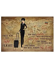Once You Have Tasted Flight You Will Forever Walk The Earth With Your Eyes Turned Skyward Poster - Flight Attendant Vintage Art Picture - No Frame 17x11 Poster front