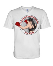 In The World Full Of Princesses Be A Boxer Shirt - Shirt For Boxers - Boxer Birthday Xmas Gift - Size S To 6XL V-Neck T-Shirt tile