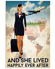 And She Lived Happily Ever After Poster - Flight Attendant Vintage Art Picture - Wall Art Decor - No Frame Full Size 11''x17'' 16''x24'' 24''x36'' 11x17 Poster front