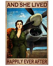 And She Lived Happily Ever After Poster - Female Pilot Vintage Art Picture - Wall Art Decor - No Frame Full Size 11''x17'' 16''x24'' 24''x36'' 11x17 Poster front