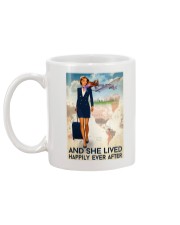 And She Lived Happily Ever After Mug - Flight Attendant Vintage Art Mug back