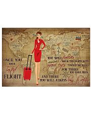 Once You Have Tasted Flight You Will Forever Walk The Earth With Your Eyes Turned Skyward Flight Attendant Poster - No Frame 17x11 24x16 36x24 Inches 17x11 Poster front
