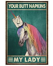Your Butt Napkins My Lady Poster - Unicorn Funny Toilet Poster - Bathroom Wall Art Decor - No Frame Full Size 11''x17'' 16''x24'' 24''x36'' 11x17 Poster front