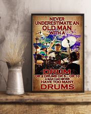 Never Underestimate An Old Man With A Drum Or 2 Drums Or 5 Or 10 A Man Can Never Have Too Many Drums Poster - Poster For Drummers - No Frame 11x17 Poster lifestyle-poster-3