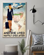 And She Lived Happily Ever After Poster - Poster For Flight Attendants - Flight Attendant Birthday Xmas Gift - Home Decor - Wall Art - No Frame 11x17 Poster lifestyle-poster-1