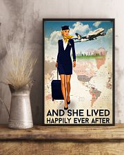 And She Lived Happily Ever After Poster - Poster For Flight Attendants - Flight Attendant Birthday Xmas Gift - Home Decor - Wall Art - No Frame 11x17 Poster lifestyle-poster-3