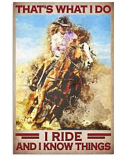 That's What I Do I Ride And I Know Things Poster - Woman Riding Horse Vintage Art Picture - Wall Art Decor - No Frame 11x17 Poster front