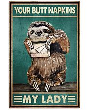 Your Butt Napkins My Lady Poster - Sloth And Paper Funny Toilet Poster - Bathroom Wall Art Decor - No Frame Full Size 11''x17'' 16''x24'' 24''x36'' 11x17 Poster front