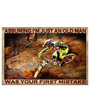 Assuming I'm Just An Old Man Was Your Fisht Mistake Poster - Poster For Cycling Lovers - Bicycle Rider Birthday Xmas Gift - No Frame 17x11 Poster front
