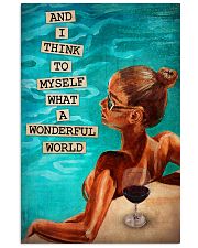 And I Think To Myself What A Wonderful World Poster - Poster For Wine Loving Swimmers - Home Wall Decor - No Frame 11x17 Poster front