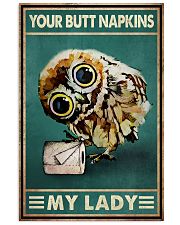 Your Butt Napkins My Lady Poster - Owl And Paper Funny Toilet Poster - Bathroom Decor - No Frame Full Size 11x17 16x24 24x36 Inches 11x17 Poster front