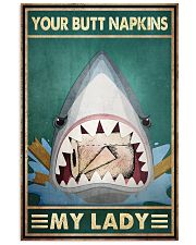 Your Butt Napkins My Lady Poster - Shark And Paper Funny Toilet Poster - Toilet Funny Poster - Bathroom Wall Art Decor - No Frame 11x17 Poster front