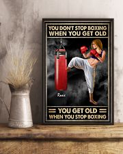 You Don't Stop Boxing When You Get Old You Get Old When You Stop Boxing Poster - Poster For Boxers - Boxer Birthday Xmas Gift - Home Wall Decor 11x17 Poster lifestyle-poster-3