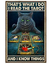 That's What I Do I Read The Tarot And I Know Things Poster - Cat Reading Tarot Vintage Art Picture - Wall Art Decor - No Frame 11x17 Poster front