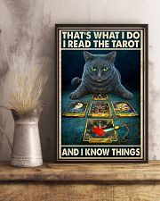 That's What I Do I Read The Tarot And I Know Things Poster - Cat Reading Tarot Vintage Art Picture - Wall Art Decor - No Frame 11x17 Poster lifestyle-poster-3