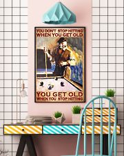 Don't Stop Hitting When You Get Old You Get Old When You Stop Hitting Poster - Man Playing Billiards Poster - No Frame Full Size 11x17 16x24 24x36'' 11x17 Poster lifestyle-poster-6