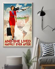 And She Lived Happily Ever After Poster - Poster For Flight Attendants - Home Decor - No Frame Full Size 11x17 16x24 24x36 Inches 11x17 Poster lifestyle-poster-1