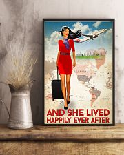 And She Lived Happily Ever After Poster - Poster For Flight Attendants - Home Decor - No Frame Full Size 11x17 16x24 24x36 Inches 11x17 Poster lifestyle-poster-3