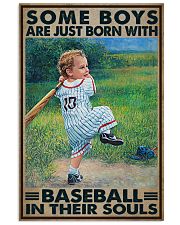 Some Boys Are Just Born With Baseball In Their Souls Poster - Poster For Baseball Player - Player Birthday Xmas Gift - Home Decor - Wall Art 11x17 Poster front