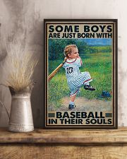Some Boys Are Just Born With Baseball In Their Souls Poster - Poster For Baseball Player - Player Birthday Xmas Gift - Home Decor - Wall Art 11x17 Poster lifestyle-poster-3