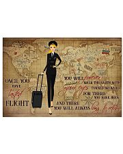 Once You Have Tasted Flight You Will Forever Walk The Earth With Your Eyes Turned Skyward Flight Attendant Poster - No Frame 17x11 24x16 36x24 Inches 17x11 Poster front