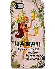 Hawaii A Place That The Feet My Leave But Your Heart Will Always Be Phone Case - Phone Case For Hawaii Lovers - Hawaii Girl Vintage Art Phone Case i-phone-8-case