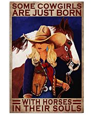 Some Cowgirls Are Just Born With Horses In Their Souls Poster - Cowgirl And Horse Vintage Retro Art Picture - Poster For Cowgirls - No Frame 11x17 Poster front