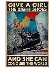 Give A Girl The Right Shoes And She Can Conquer The World Poster - Poster For Skiing Lovers - Skiing Lover Birthday Xmas Gift - Home Decor - No Frame 11x17 Poster front