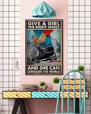 Give A Girl The Right Shoes And She Can Conquer The World Poster - Poster For Skiing Lovers - Skiing Lover Birthday Xmas Gift - Home Decor - No Frame 11x17 Poster lifestyle-poster-6