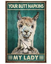 Your Butt Napkins My Lady Poster - Llama And Paper Funny Toilet Poster - Bathroom Wall Decor - No Frame Full Size 11''x17'' 16''x24'' 24''x36'' 11x17 Poster front