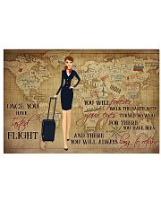 Once You Have Tasted Flight You Will Forever Walk The Earth With Your Eyes Turned Skyward Flight Attendant Poster - No Frame 17x11 24x16 36x24 Inches 17x11 Poster front